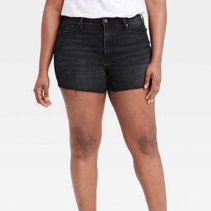 🌑 NWT High-Rise Midi Jean Shorts